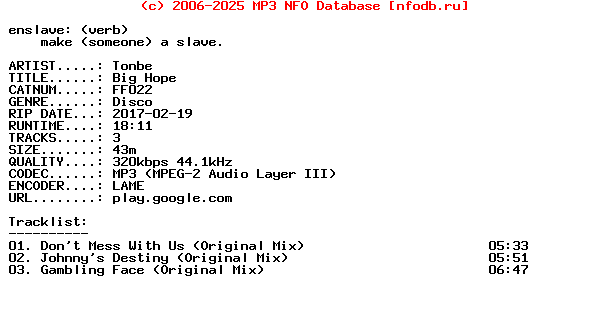 Tonbe-Big_Hope-(FF022)-WEB-2017