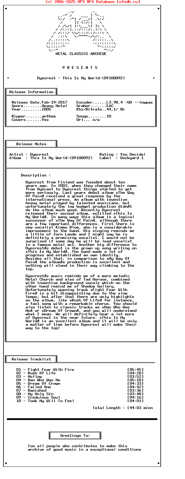 Dyecrest_-_This_Is_My_World-(DY100092)-2005-Mca_Int