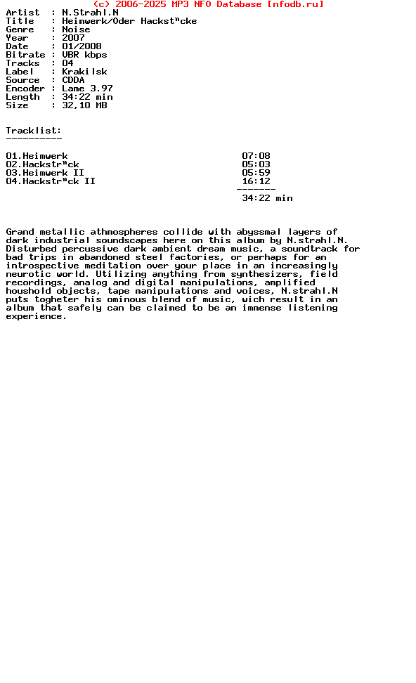 N.Strahl.N--Heimwerk-Oder_Hackstuecke-CDR-2007
