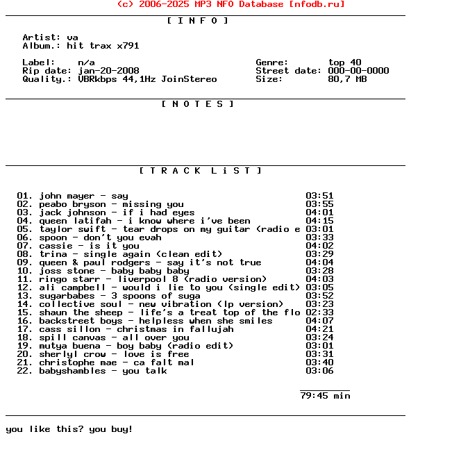 VA-Hit_Trax_X791-2007-BWA