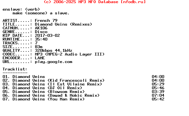 French_79-Diamond_Veins_(REMIXES)-(AK106)-WEB-2017