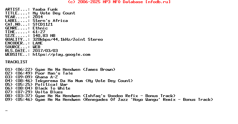 Yaaba_Funk-My_Vote_Dey_Count-(STCD1121)-WEB-2014