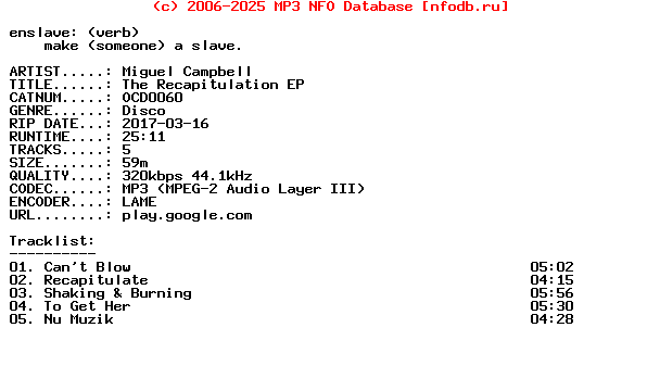 Miguel_Campbell-The_Recapitulation_Ep-(OCD0060)-WEB-2017