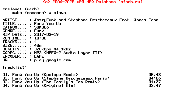 Jazzyfunk_And_Stephane_Deschezeaux_Feat_James_John-Funk_You_Up-(SBK086)-WEB-2016