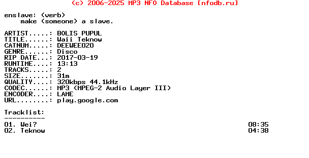 Bolis_Pupul-Waii_Teknow-(DEEWEE020)-WEB-2017