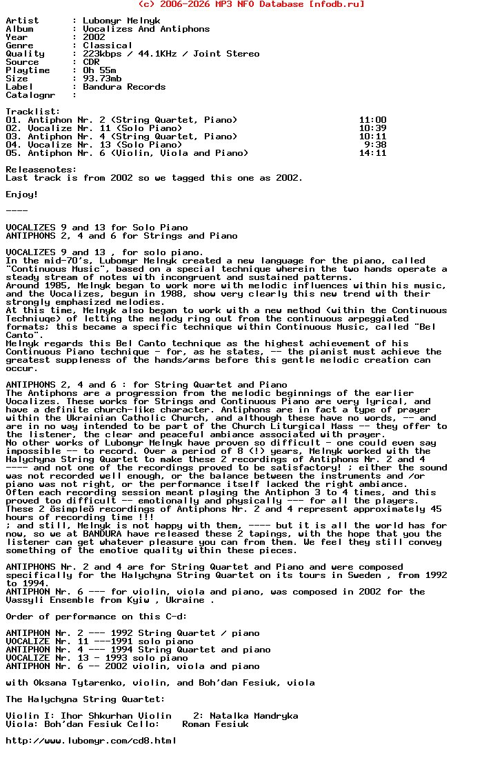 Lubomyr_Melnyk-Vocalizes_And_Antiphons-CDR-2002