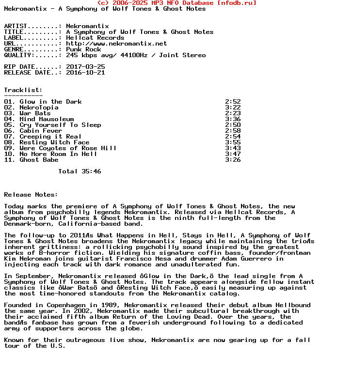 Nekromantix-A_Symphony_Of_Wolf_Tones_And_Ghost_Notes-2016