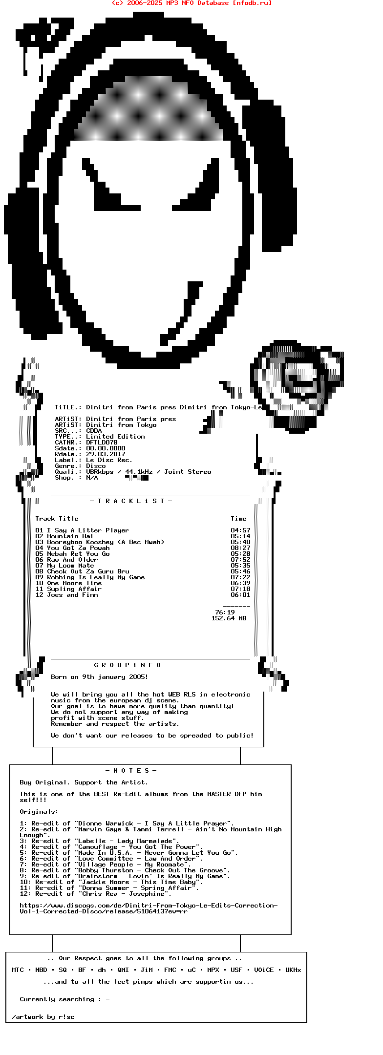 Dimitri_From_Paris_Pres_Dimitri_From_Tokyo_-_Le_Edits_Correction_Vol_1-(DFTLD078)-Limited_Edition_Cda-Le_Disc_Rec.-2012-DJ