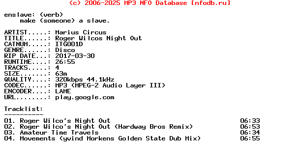 Marius_Circus-Roger_Wilcos_Night_Out-(ITG001D)-WEB-2017