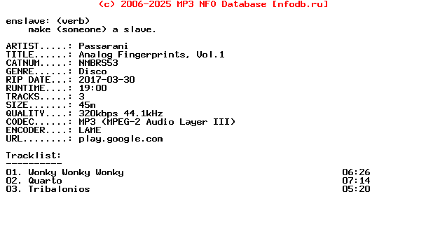 Passarani-Analog_Fingerprints_Vol1-(NMBRS53)-WEB-2017