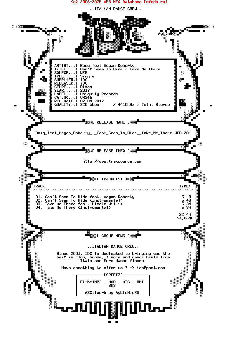 Bosq_Feat_Megan_Doherty_-_Cant_Seem_To_Hide__Take_Me_There-WEB-2017-iDC