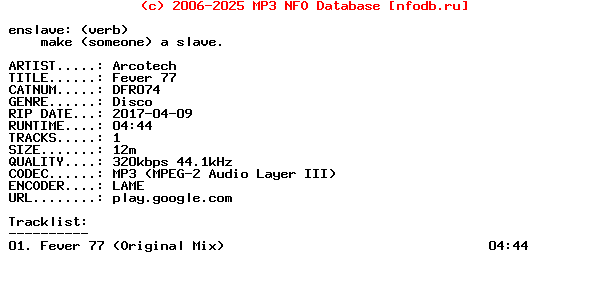 Arcotech-Fever_77-(DFR074)-WEB-2017