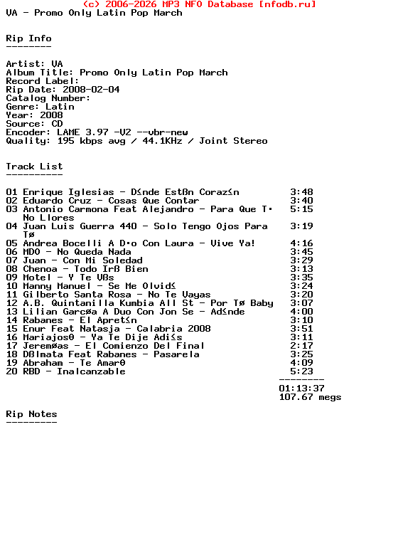 VA-Promo_Only_Latin_Pop_March-SP-2008