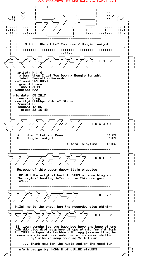 M_And_G-When_I_Let_You_Down__Boogie_Tonight-(SNS_8050)-Reissue-Vinyl-2014