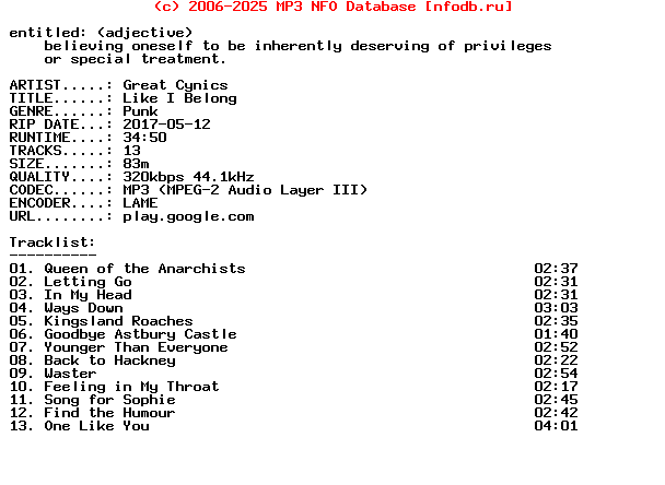 Great_Cynics-Like_I_Belong-WEB-2013