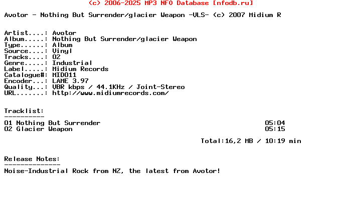 Avotor-Nothing_But_Surrender-Glacier_Weapon-.Midium.-VLS-2007