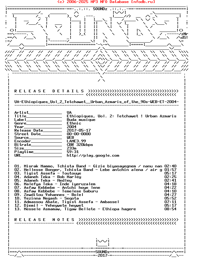 VA-Ethiopiques_Vol_2_Tetchawet__Urban_Azmaris_Of_The_90S-WEB-Et-2004-Snz
