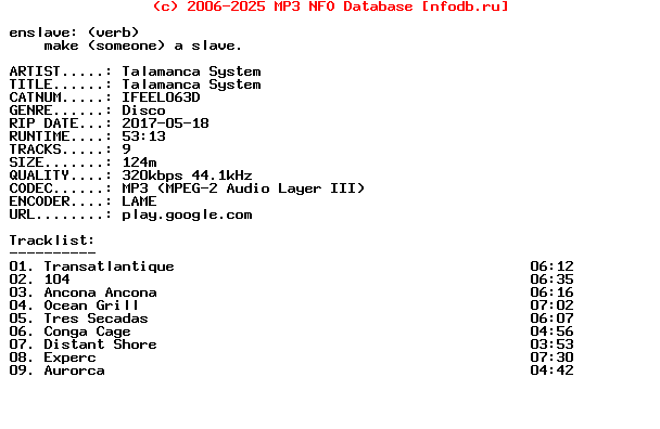 Talamanca_System-Talamanca_System-(IFEEL063D)-WEB-2017