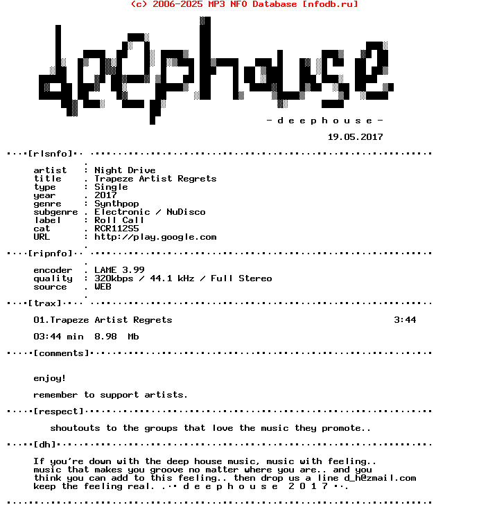 Night_Drive--Trapeze_Artist_Regrets-(RCR112S5)-WEB-2017-dh
