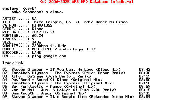 VA-Ibiza_Trippin_Vol7_Indie_Dance_Nu_Disco-(RIMVA1052)-WEB-2017