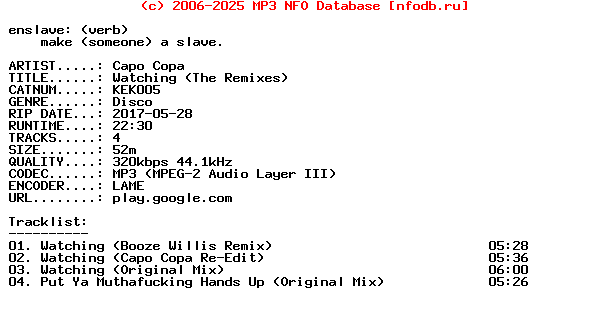 Capo_Copa-Watching_(THE_REMIXES)-(KEK005)-WEB-2017