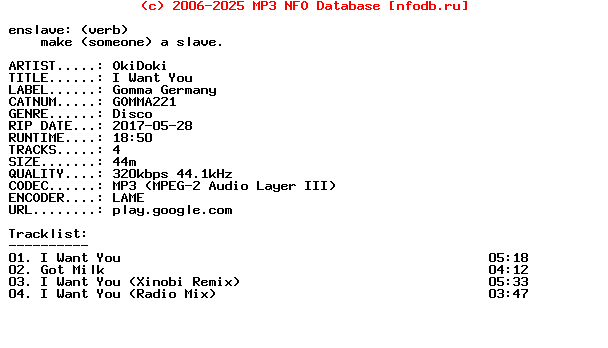 Okidoki-I_Want_You-(GOMMA221)-WEB-2017