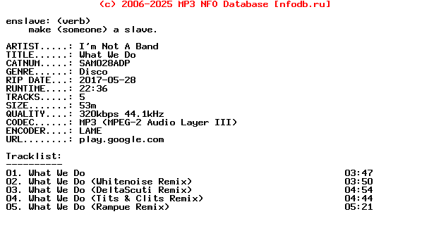 Im_Not_A_Band-What_We_Do-(SAM028ADP)-WEB-2011