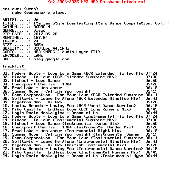 VA-Italian_Style_Everlasting_Italo_Dance_Compilation_Vol_7-(BCD8044)-WEB-2017