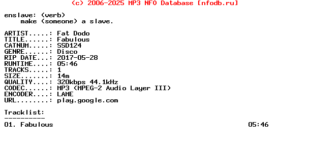 Fat_Dodo-Fabulous-(SSD124)-WEB-2017