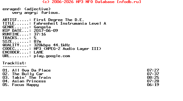 First_Degree_The_De-Fahrenheit_Instrumania_Level_A-WEB-2002