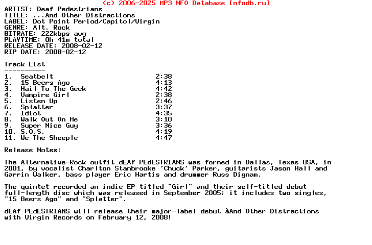 Deaf_Pedestrians-...And_Other_Distractions-2008