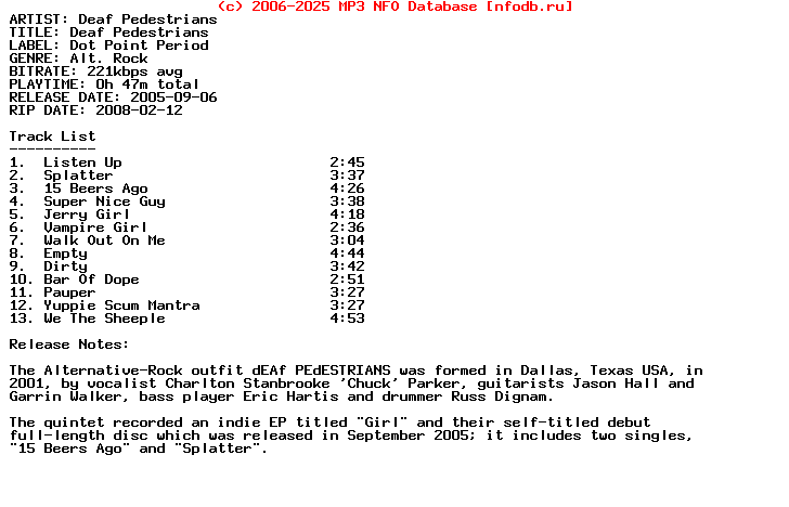 Deaf_Pedestrians-Deaf_Pedestrians-2005