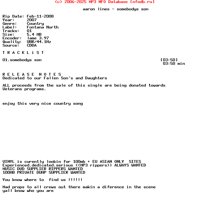 Aaron_Lines-Somebodys_Son-(CDS)-2007