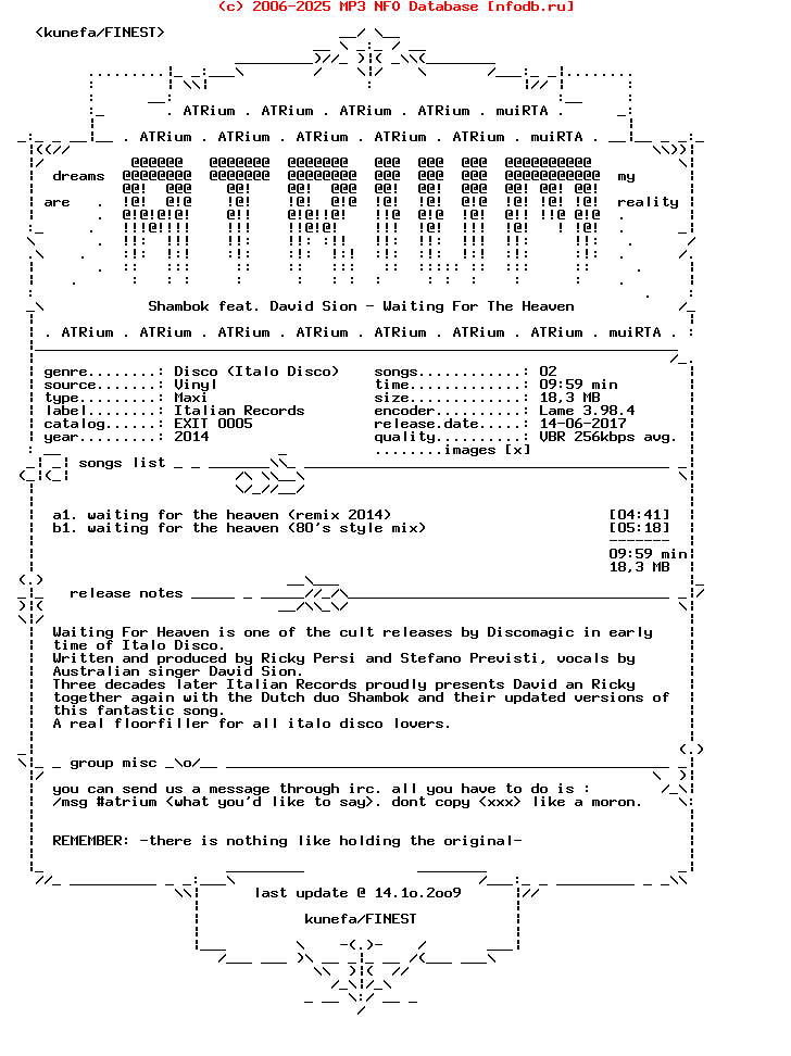 Shambok_Feat._David_Sion_-_Waiting_For_The_Heaven-(EXIT_0005)-(LTD.ED._VINYL)-2014-ATRium