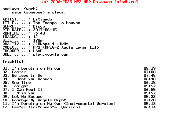 Estimado-The_Escape_To_Heaven-WEB-2017