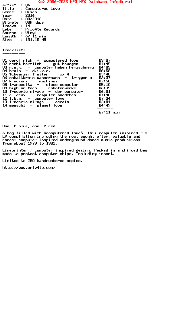 VA-Computered_Love-Lp-2016