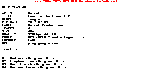 Omtrek-Four_To_The_Floor_Ep-WEB-2017