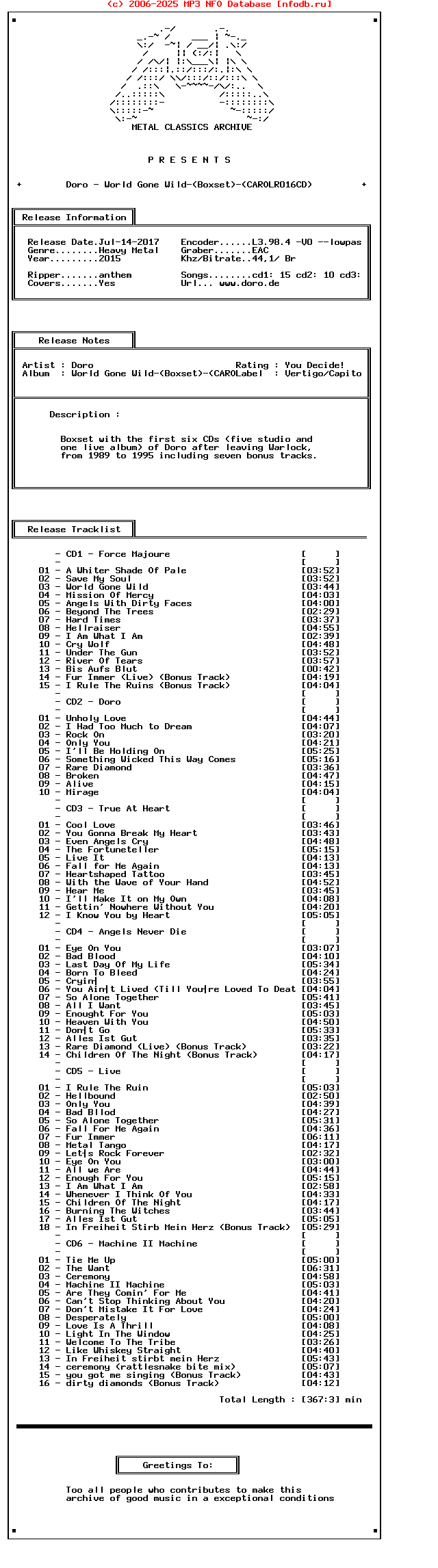 Doro_-_World_Gone_Wild-(BOXSET)-(CAROLR016CD)-6CD-2015-Mca_Int