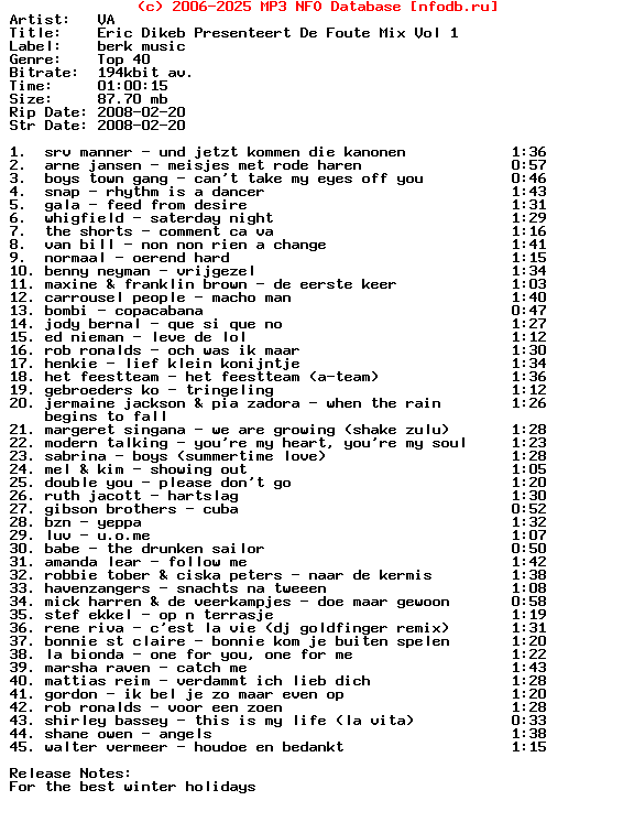 VA-Eric_Dikeb_Presenteert_De_Foute_Mix_Volume_1-2008
