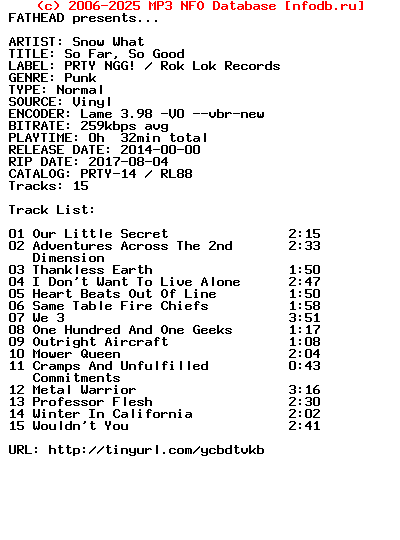 Snow_What-So_Far_So_Good-Vinyl-2014