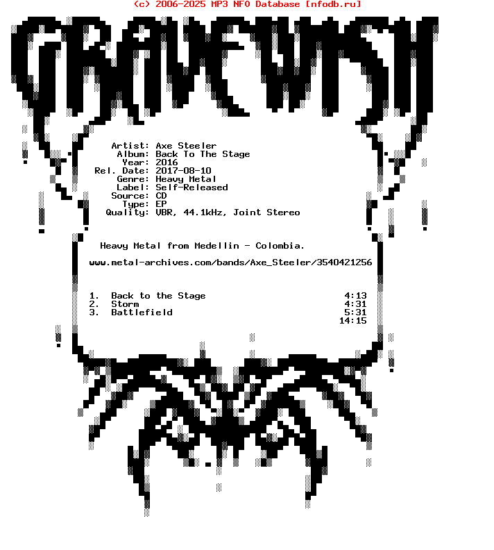 Axe_Steeler-Back_To_The_Stage-EP-2016