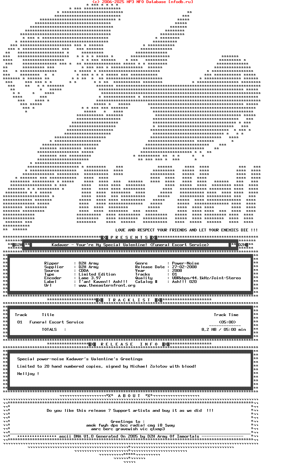 Kadaver-Youre_My_Special_Valentine_(FUNERAL_ESCORT_SERVICE)-Limited_Edition-CDR-2008