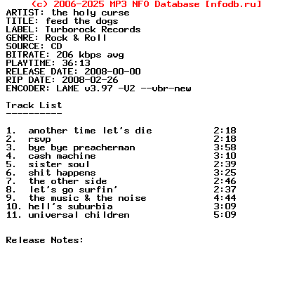 The_Holy_Curse-Feed_The_Dogs-2008