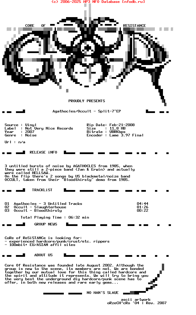 Agathocles_And_Occult-Split_Ep-Vinyl-2007-COR