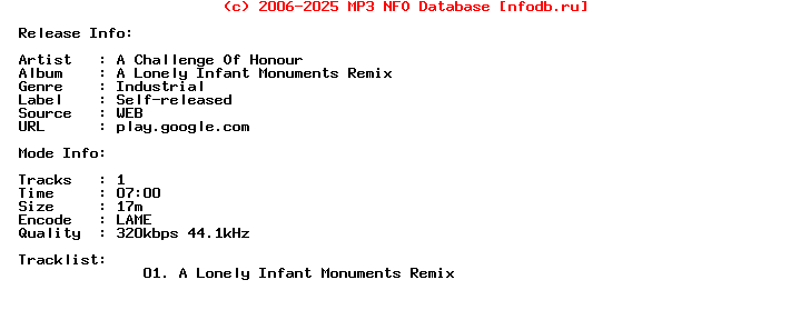 A_Challenge_Of_Honour-A_Lonely_Infant_Monuments_Remix-WEB-2011