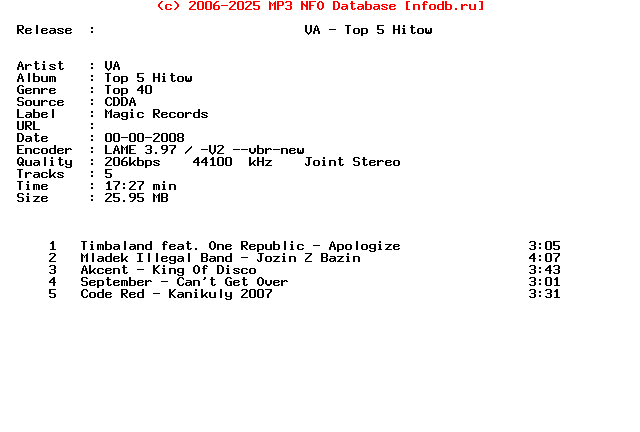 VA-Top_5_Hitow-Mag_CD-2008