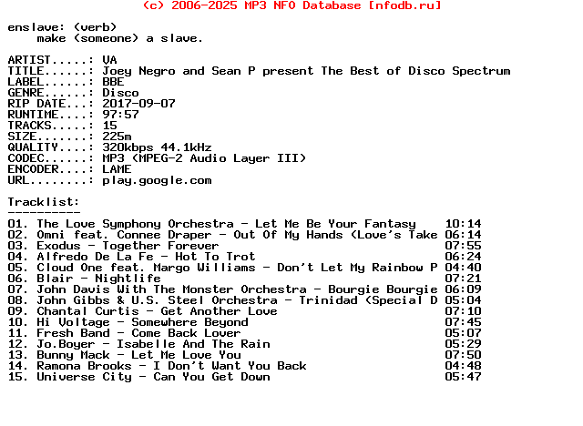 VA-Joey_Negro_And_Sean_P_Present_The_Best_Of_Disco_Spectrum-WEB-2017