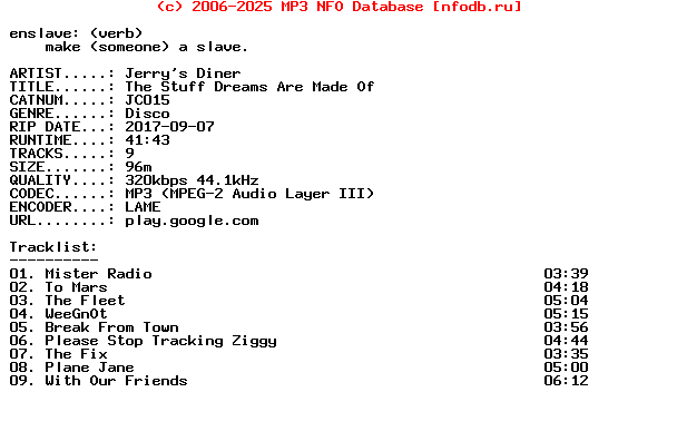 Jerrys_Diner-The_Stuff_Dreams_Are_Made_Of-(JC015)-WEB-2017