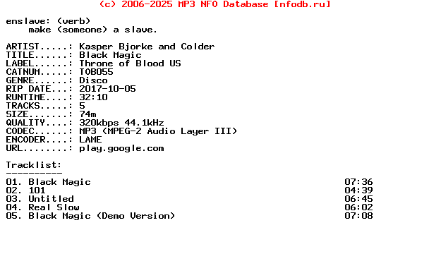 Kasper_Bjorke_And_Colder-Black_Magic-EP-(TOB055)-WEB-2017