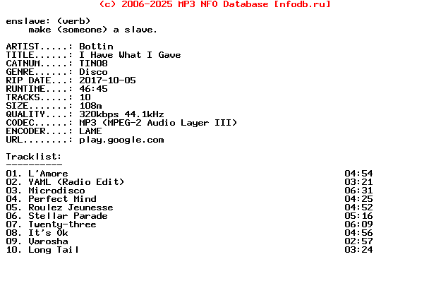 Bottin-I_Have_What_I_Gave-(TIN08)-WEB-2017